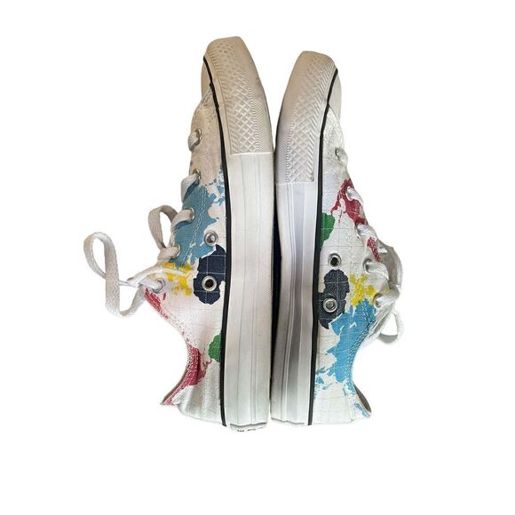 Converse All Star Chuck Taylor World Travel Map Fly Airplane Shoes Junior size 4 - Picture 4 of 9
